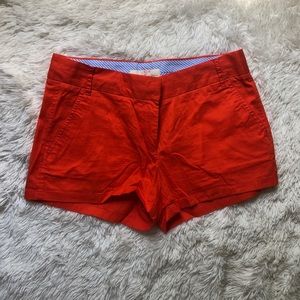 Orange j crew shorts